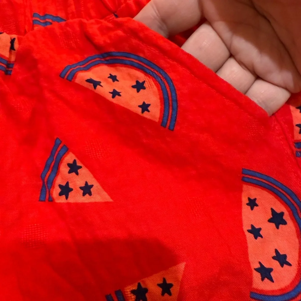 Cat & Jack Girl’s Shorts and Top Set Red and Blue Size 5T